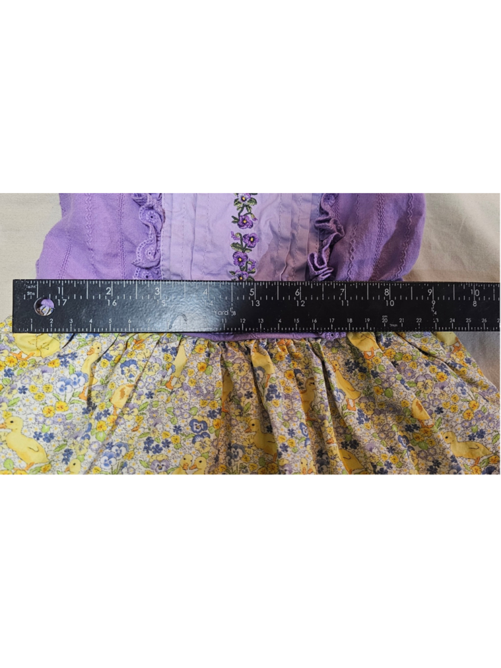 Toddler Girls Mia Miel Floral Duck Dress and Bloomers Set 2T Purple - Picture 4 of 4